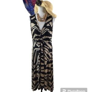 Magna black/tan hi/low maxi dress 10/12